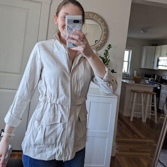 a new day Jackets & Blazers - A New Day cream jacket with gold button details